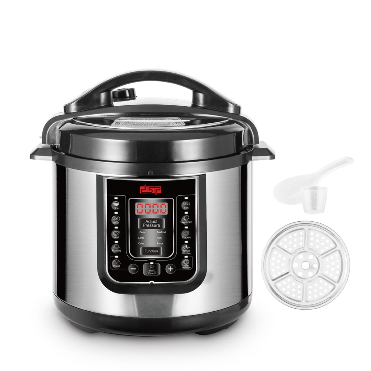 Dsp Digital Electric Pressure Cooker , 6 Liter 1000 Watt , Black - KB5032
