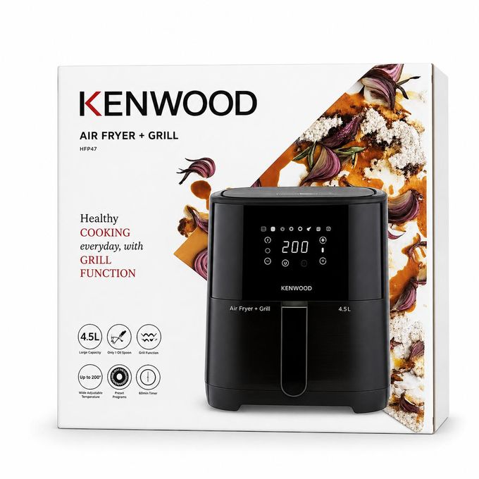 Kenwood Digital Air Fryer , 4.5 Liter , 1300 Watt Black - HFP47