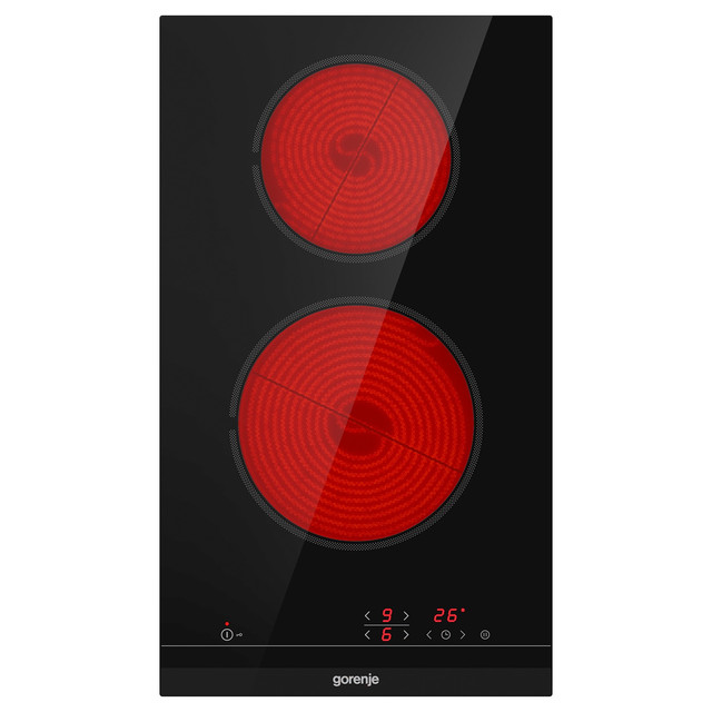 Gorenje Electricity Built in Hob ,30 Centimeter 2 Burners ,Black - EC321BCSC