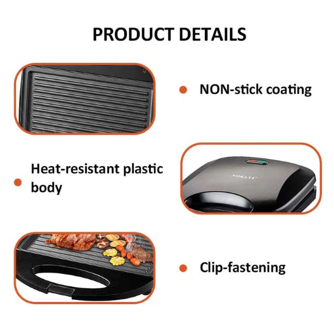 Sokany Electric Grill , 800 Watt , Black - SK-08110