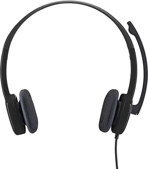سماعة رأس ستريو بميكروفون لوجيتك 981-000589 ، اسود - H151
