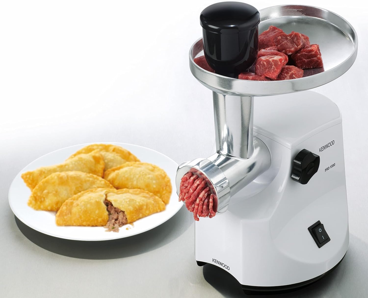 Kenwood Pro 1500 Meat Mincer 1500 Watt , White - MG470