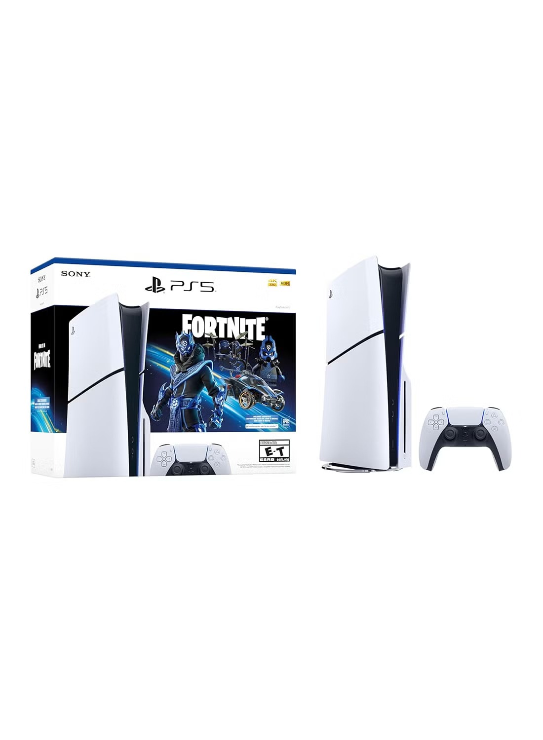 Sony PlayStation Console PlayStation 5 Disc Edition International Version 1 Terabyte ,1 Controllers ,White - CFI2016A01FORTNITE