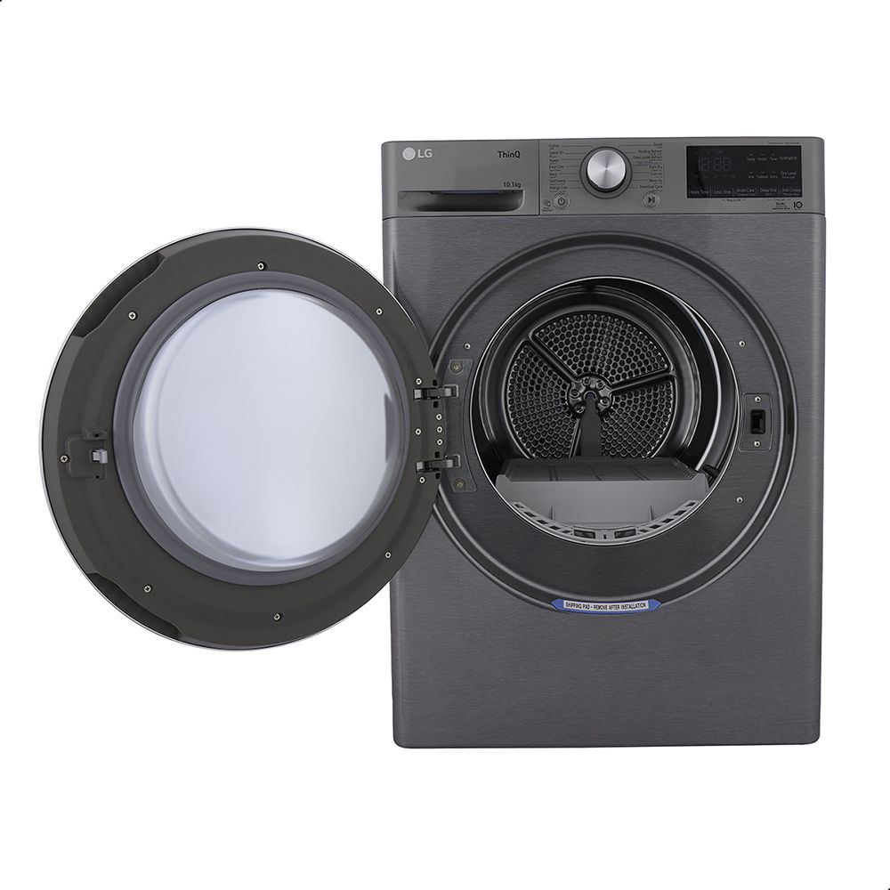 مجفف ملابس ال جي ، سعة 10.1 لتر ، بلاتنيوم - RH10V9PV2W