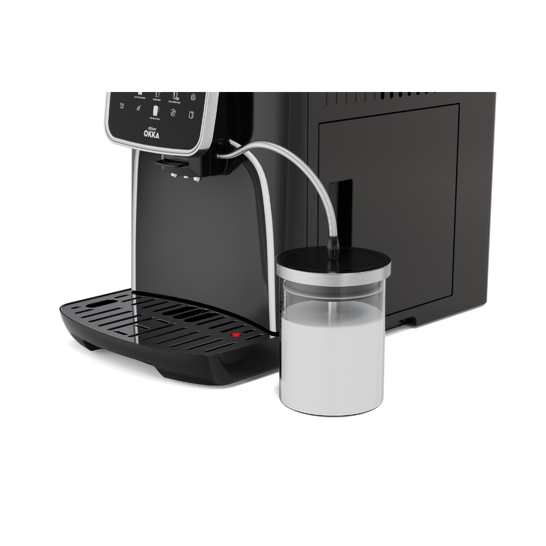 Arzum OKKA Pro M Espresso Machine , 1.8 Liter 2 Cups , Black Silver - OK0028-05