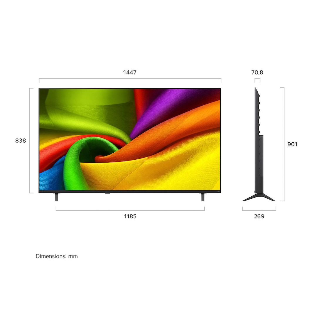 شاشة تلفزيون سمارت ال جي ، مقاس 65 بوصة ، ليد ، دقة نانو 4K UHD ، بريسيفر داخلي - 65NU850B6LA