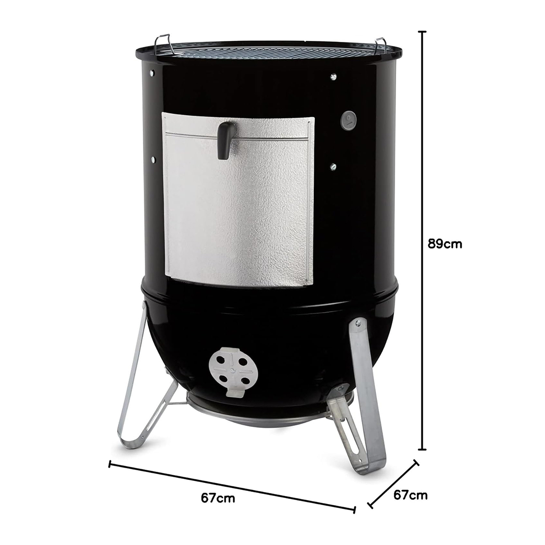 Weber Smokey Mountain Cooker Charcoal Smoker Black - 731001