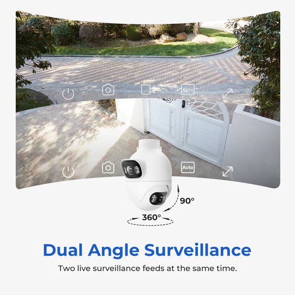 Imilab EC6 Wired and Wireless Outdoor Dual Lens Spotlight Security Camera , White