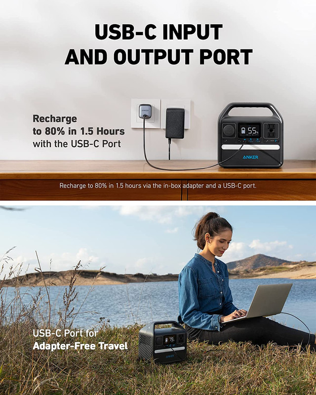 Anker 521 PowerHouse Power Station for small to Medium devices , Black