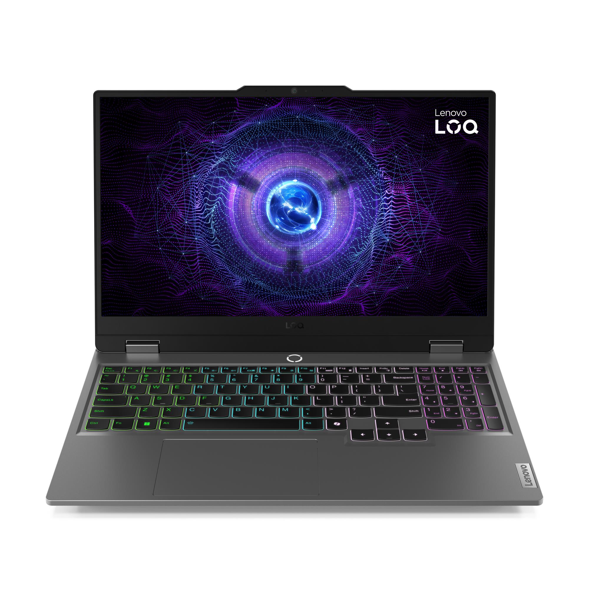 لاب توب جيمنج لينوفو LOQ 15IRX9 ، معالج انتل كور i5-13450HX 15.6 بوصة ، هارد 512 جيجا بايت SSD ، رام 16 جيجا بايت ، كارت شاشة انفيديا جي فورس RTX 3050 ،فري دوس - رمادي لونا