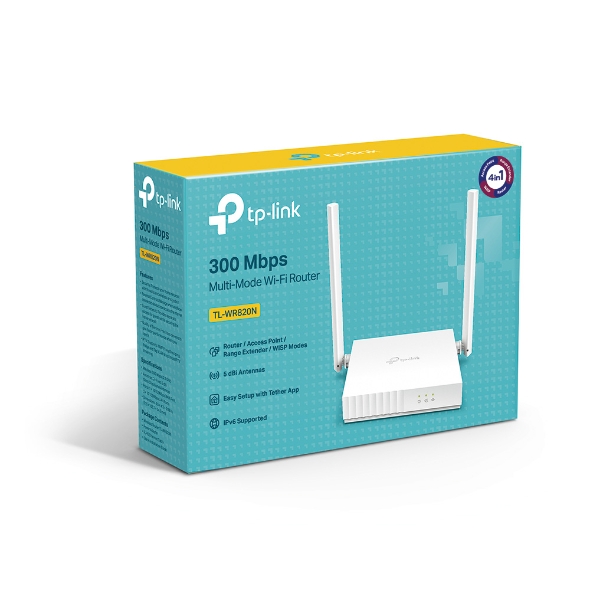 Tp-Link Multi-Mode Wi-Fi Router , 3 Ports , White - TL-WR820N