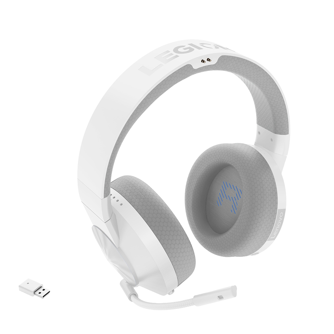 Lenovo Legion H600 Wired and Wireless Gaming Headset with Microphone , White Grey