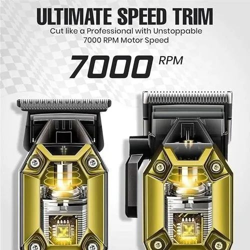 طقم قص الشعر في جي ار ، ذهبي - V-600 + V-900