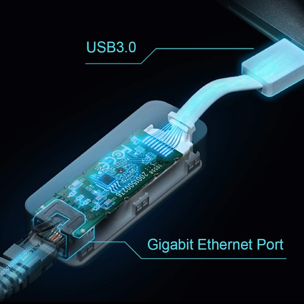 Tp-Link Wireless USB Adapter ,USB 3 & RJ45 ,White - UE300