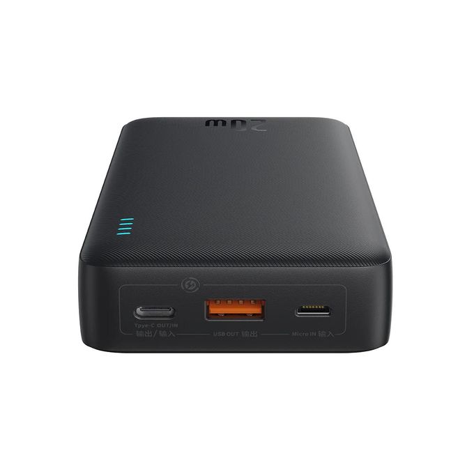 Baseus Airpow Wired Power Bank , 20000 mAh 2 Ports , Cluster Black , P10022804113-00