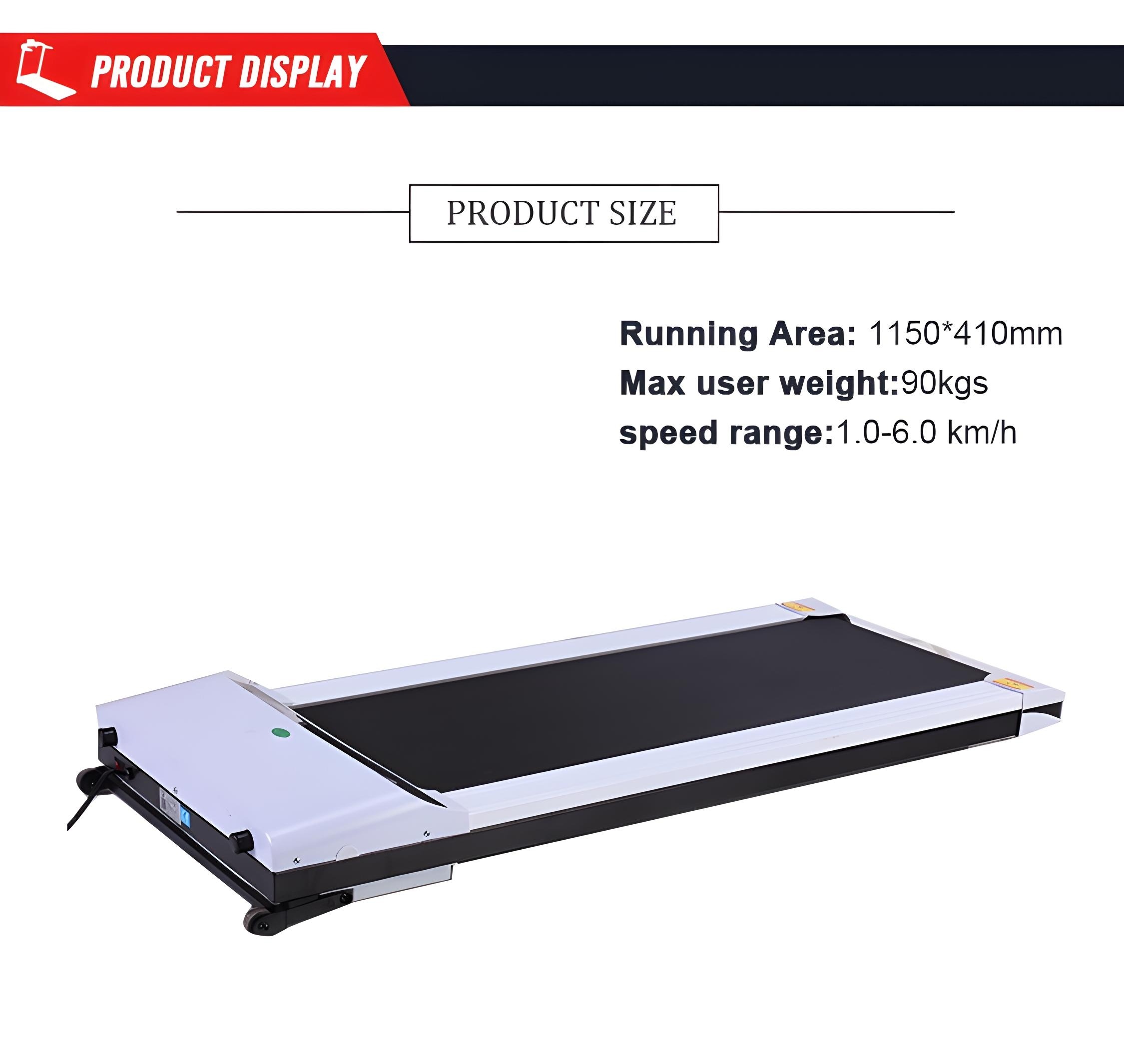 UMAY Walking Pad Treadmill , 100 Kilogram 1.5 horsepower , White
