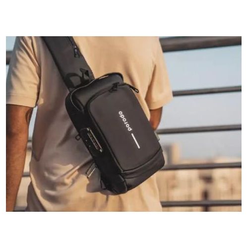 Porodo Cross Bag for Men, Black, Parcel