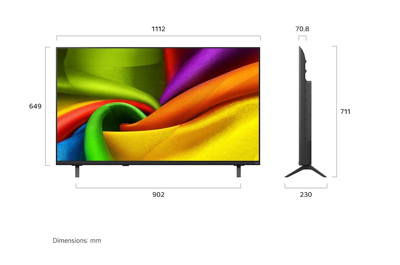 شاشة تلفزيون سمارت ال جي ، مقاس 50 بوصة ، ليد ، دقة نانو 4K UHD ، بريسيفر داخلي