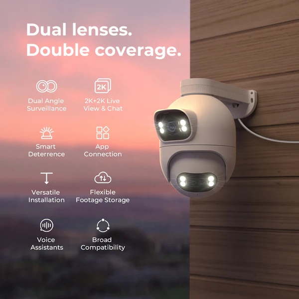 Imilab EC6 Wired and Wireless Outdoor Dual Lens Spotlight Security Camera , White