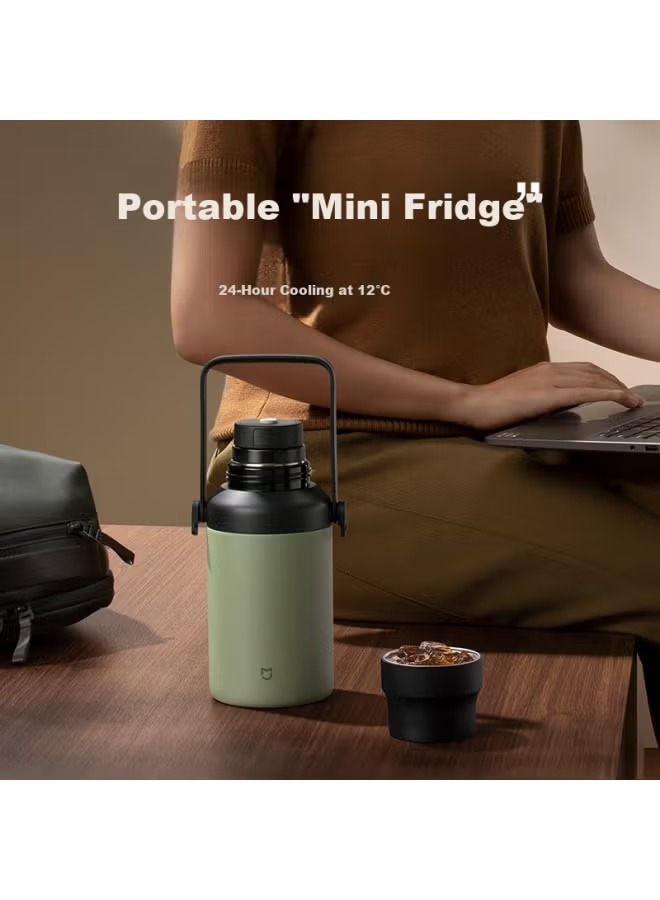 Xiaomi Large Belly Water Bottle , 1 Liter , Olive Green - MJDDB01PL