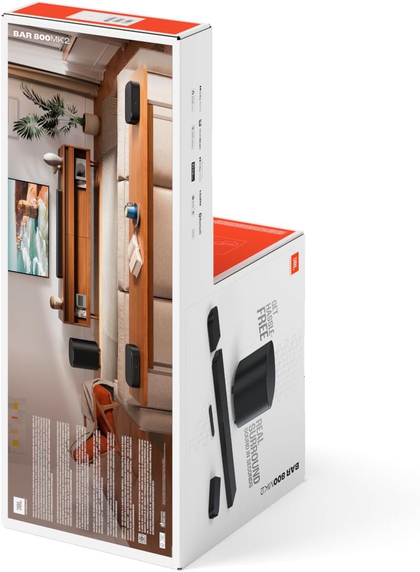 ساوند بار جي بي ال بار 800MK2 ، اسود - JBLBAR800M2BLKUK