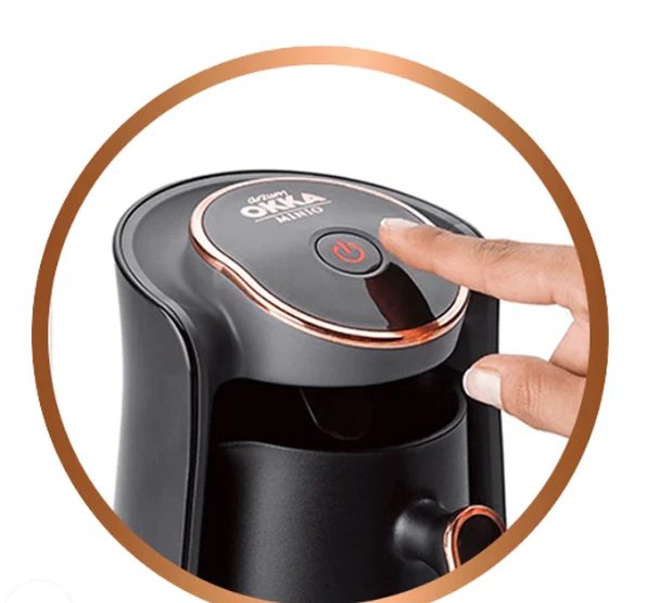 ماكينة قهوة تركي ارزوم اوكا مينيو ، سعة 4 كوب عدد 4 كوب ، 480 وات ، اسود ونحاسي - OK004-G