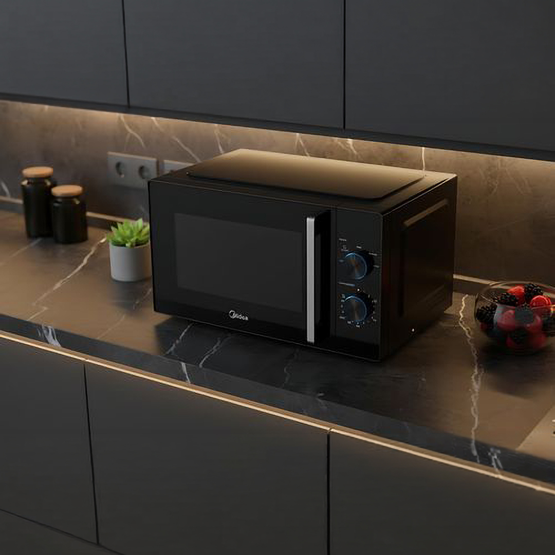 Midea Solo Microwave , 25 Liter 900 Watt , Black - MM8P022VV