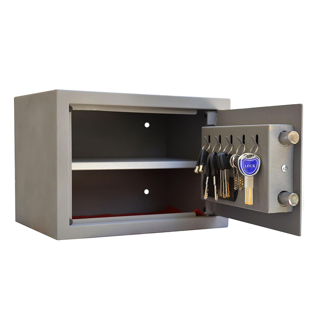 Safety Tech Digital Electronic with Key Lock Safe Box ,25 Liter ,Gray - GN25 EIA 611