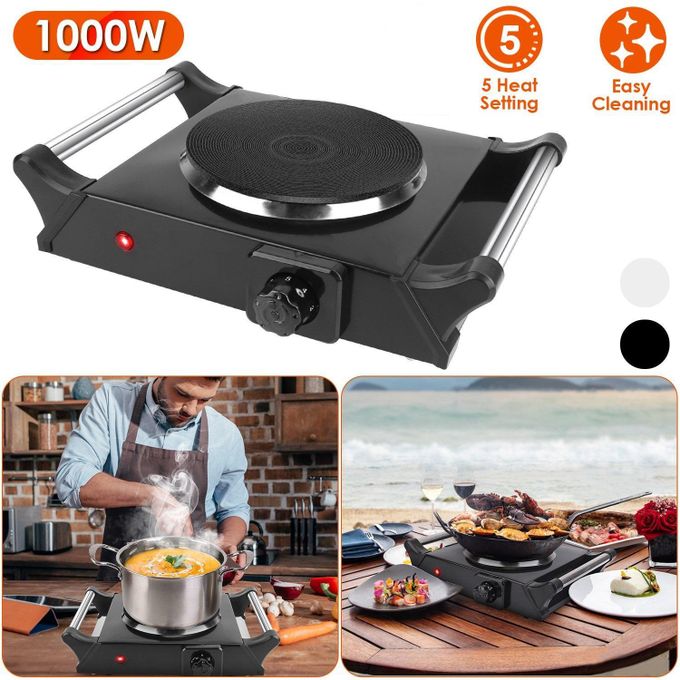Raf Electric Hot Plate ,1 Plate Burners ,1000 Watt Black - R.8068