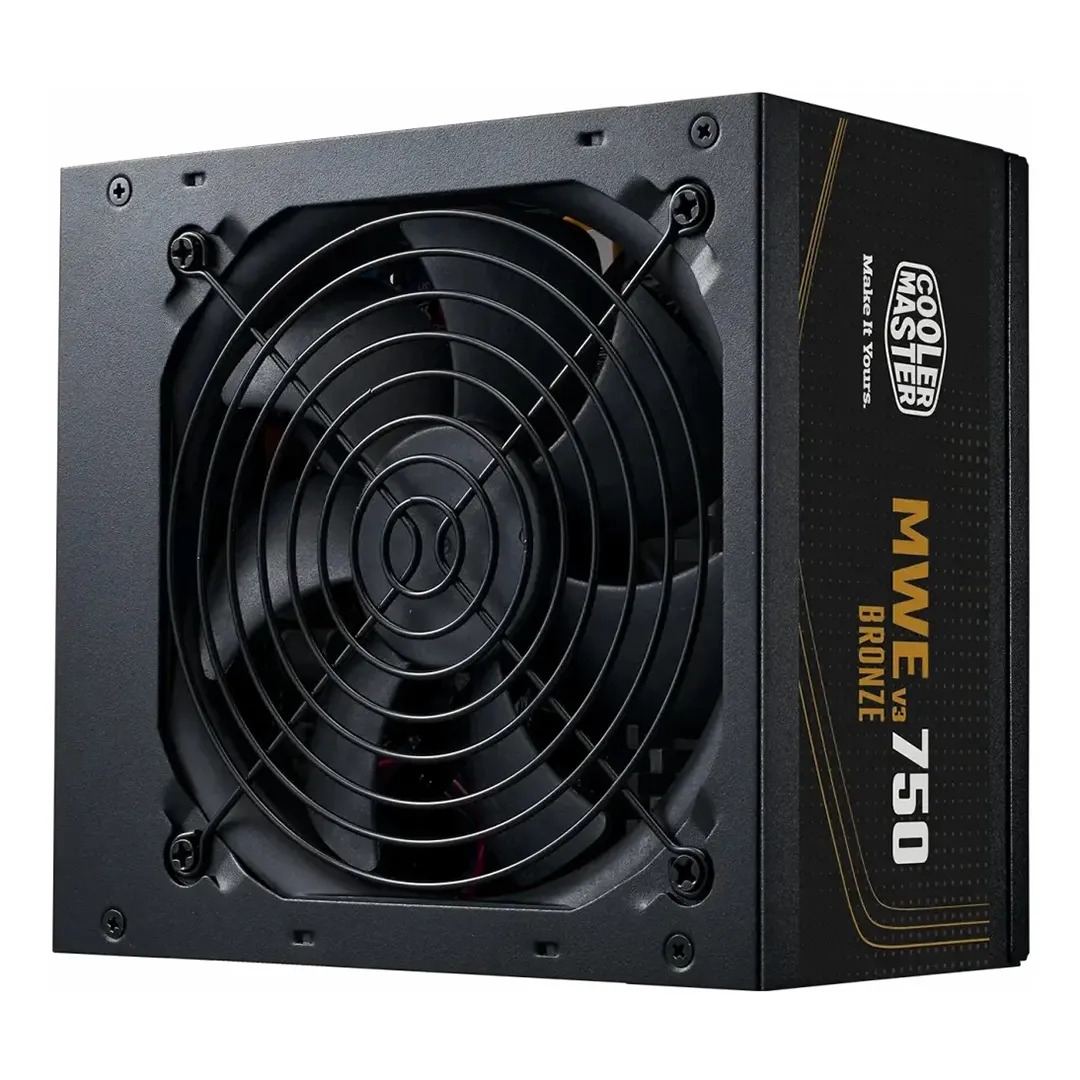 مزود طاقة كولر ماستر MWE برونز 750 V3 سيريس ، 100 فولت ، اسود - MPE-7501-ACABW-3BEU