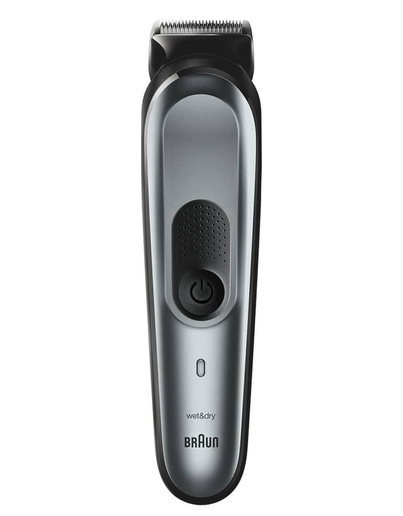 Braun Hair Trimmer with Attachments , with Gillette Fusion5 ProGlide Razor , Black Grey - MGK7221