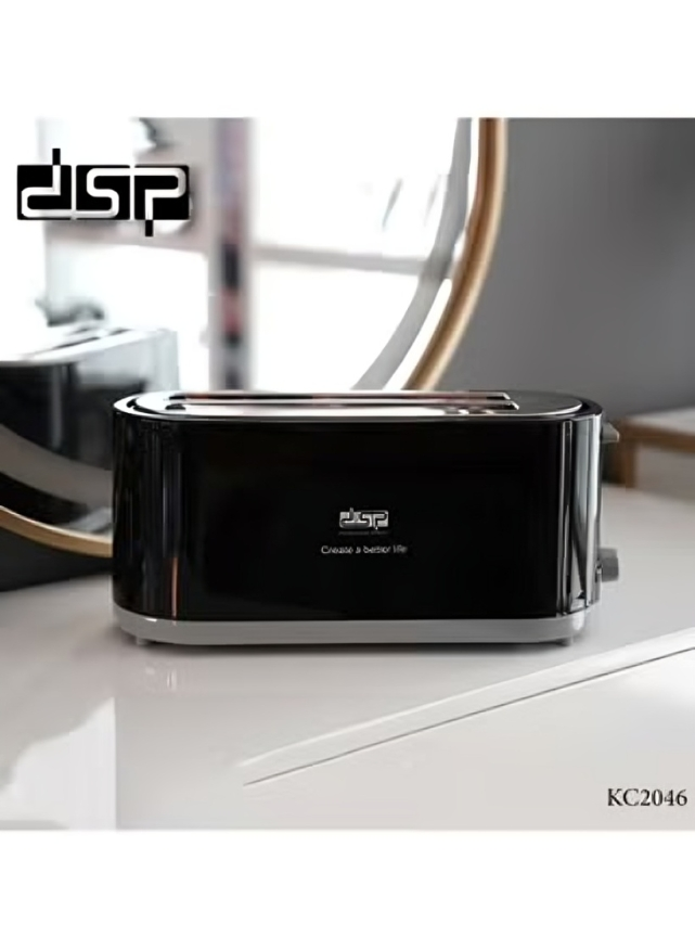 Dsp Toaster , 4 Slices 1400 Watt Black - KC2046