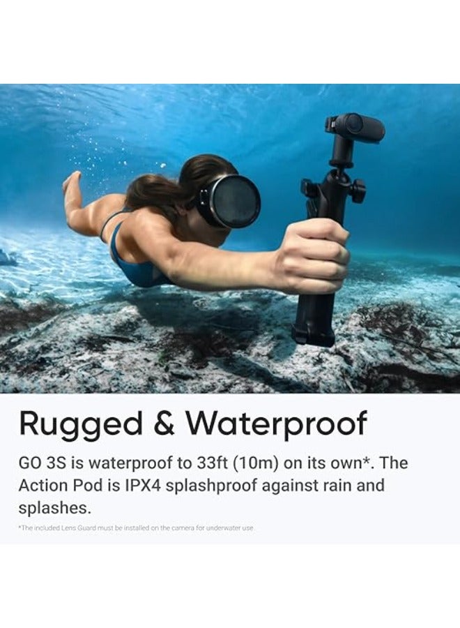 Insta360 GO 3S Action Camera , 3 megapixels , Midnight Black - CINSAATA