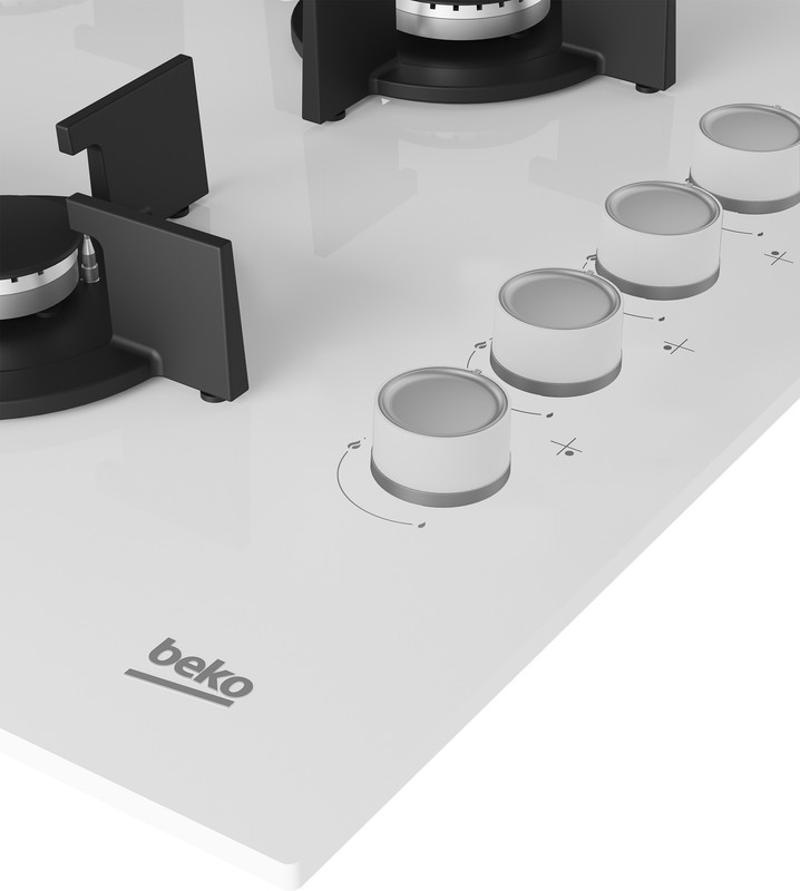 Beko Gas Built in Hob ,60 Centimeter 4 Burners ,White - HILW 64122 SWE