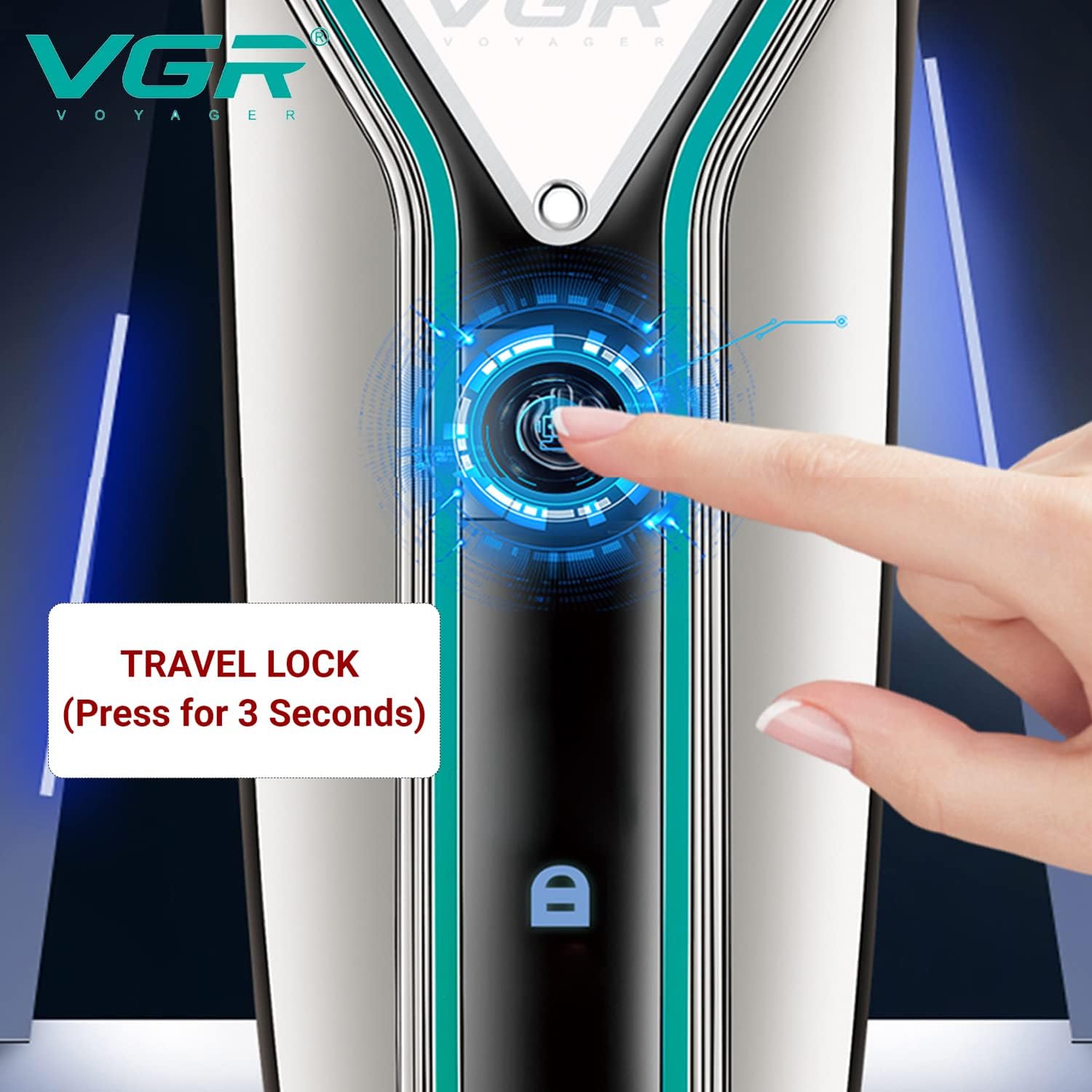 VGR Rechargeable Rotary Shaver , Wet and Dr Usage Silver - V-323