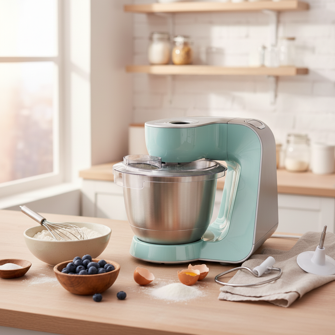 Bosch Series 4 Kitchen Machine ,1000 Watt ,Turquoise Silver - MUM58020