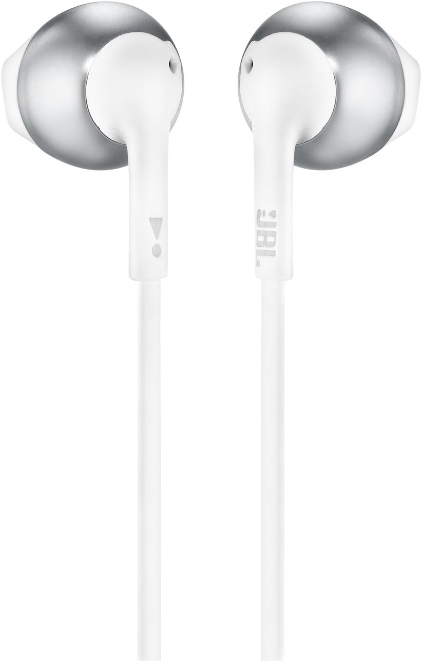 Jbl Tune 205 Wired Earphones , Hands Free Call , White Chrome