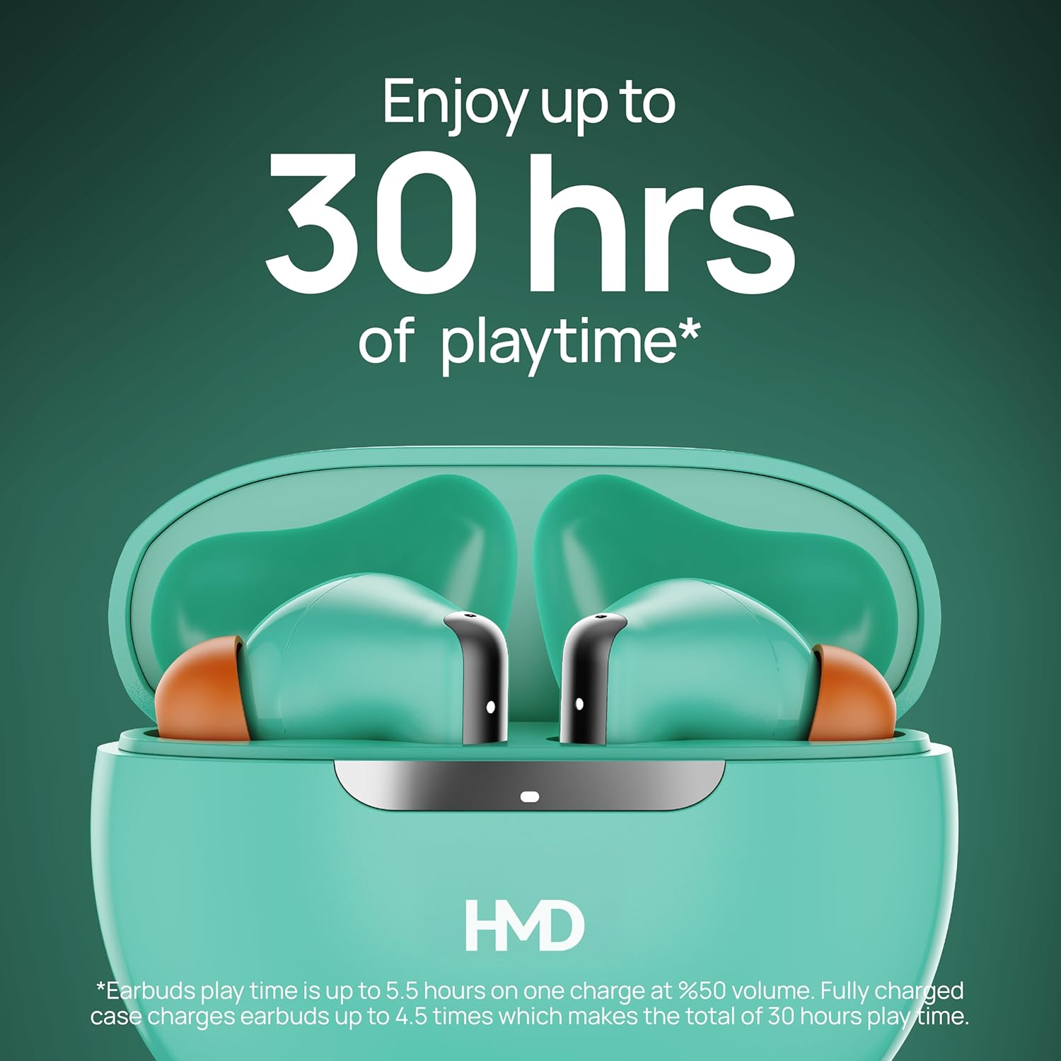 HMD DUB P60 Earbuds , with Active Noise Cancellation , Green