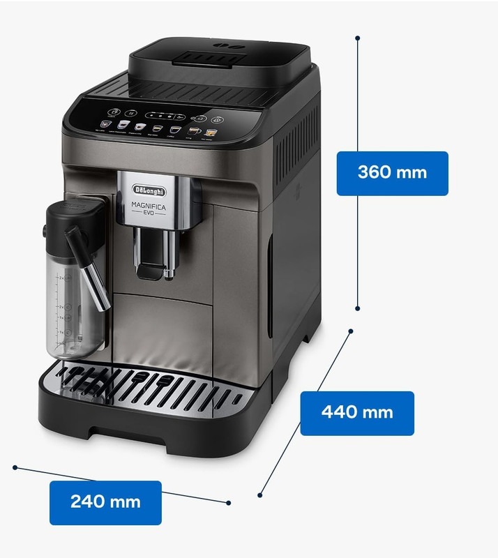 Delonghi Magnifica Evo Coffee Machine , 1.8 Liter 1450 Watt , Titanium Black - ECAM290.81.TB