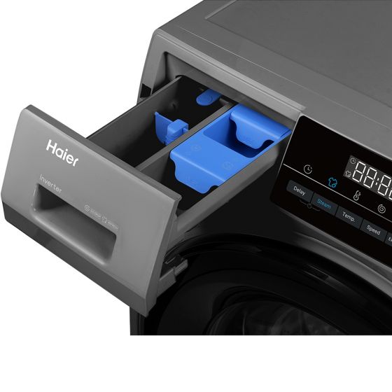 غسالة فول اتوماتيك انفرتر هاير ، سعة 8 كجم ، فضي - HW80-BP14929AS6