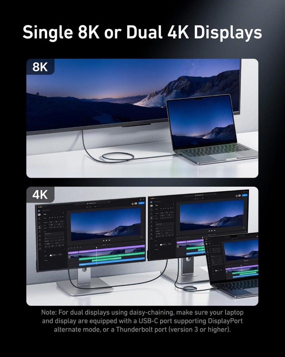 كابل موبايل Type C انكر برايم ، طول 3.3 قدم ، اسود - A84N0