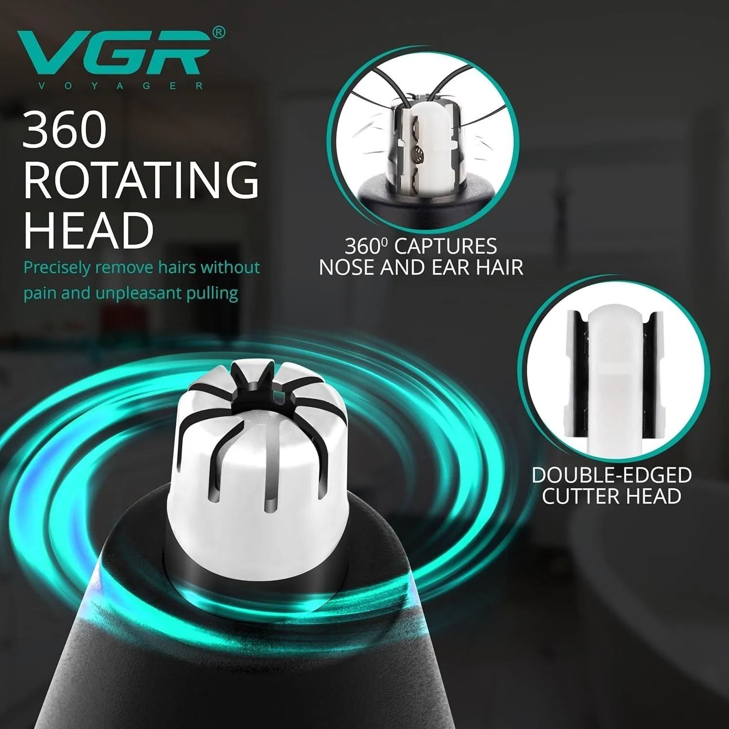 طقم ماكينة حلاقة في جي ار بروفيشنال ، استخدام جاف ، ذهبي - V-620