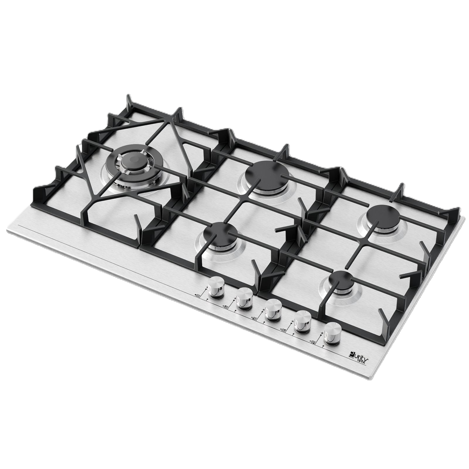 بيورتي ، مقاس 90 سم 5شعلة ،فضي - HPT907S