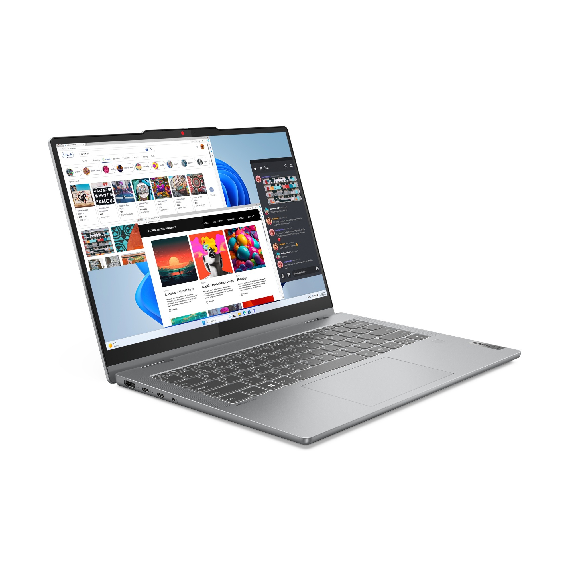 Lenovo IdeaPad 5 14IRU9 2 in 1 Laptop ,Intel Core i7-150U 14 Inch ,512 GB SSD ,16 GB ,Intel Graphics ,Windows 11 - Luna Grey