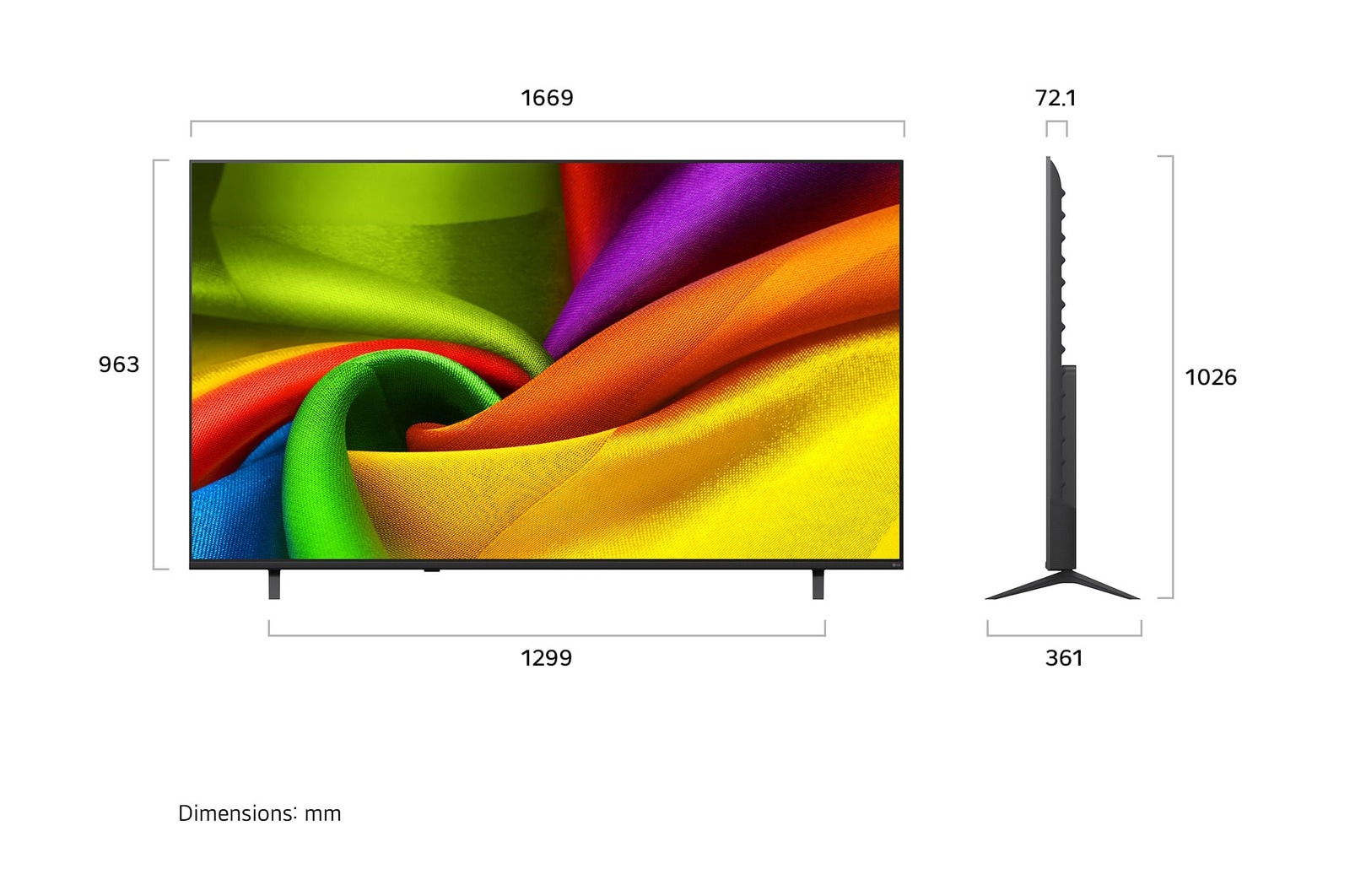 شاشة تلفزيون سمارت ال جي ، مقاس 75 بوصة ، ليد ، دقة نانو 4K UHD ، بريسيفر داخلي