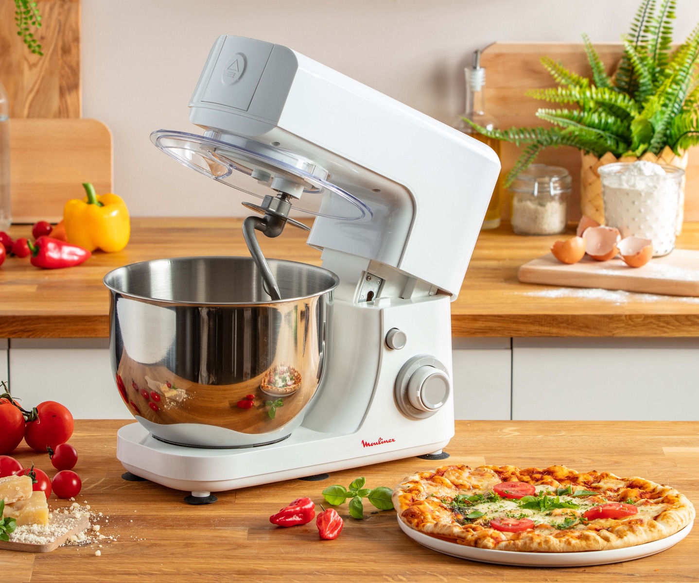 Moulinex Masterchef Kitchen Machine ,800 Watt ,White - QA150110