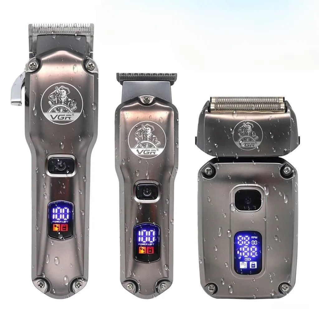 VGR Hair Clipper Kit , Dark Silver - V-675 S3