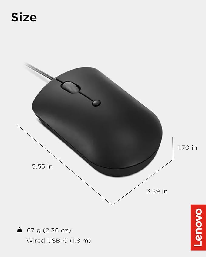 ماوس سلكي لينوفو 400 ، اسود - GY51D20875