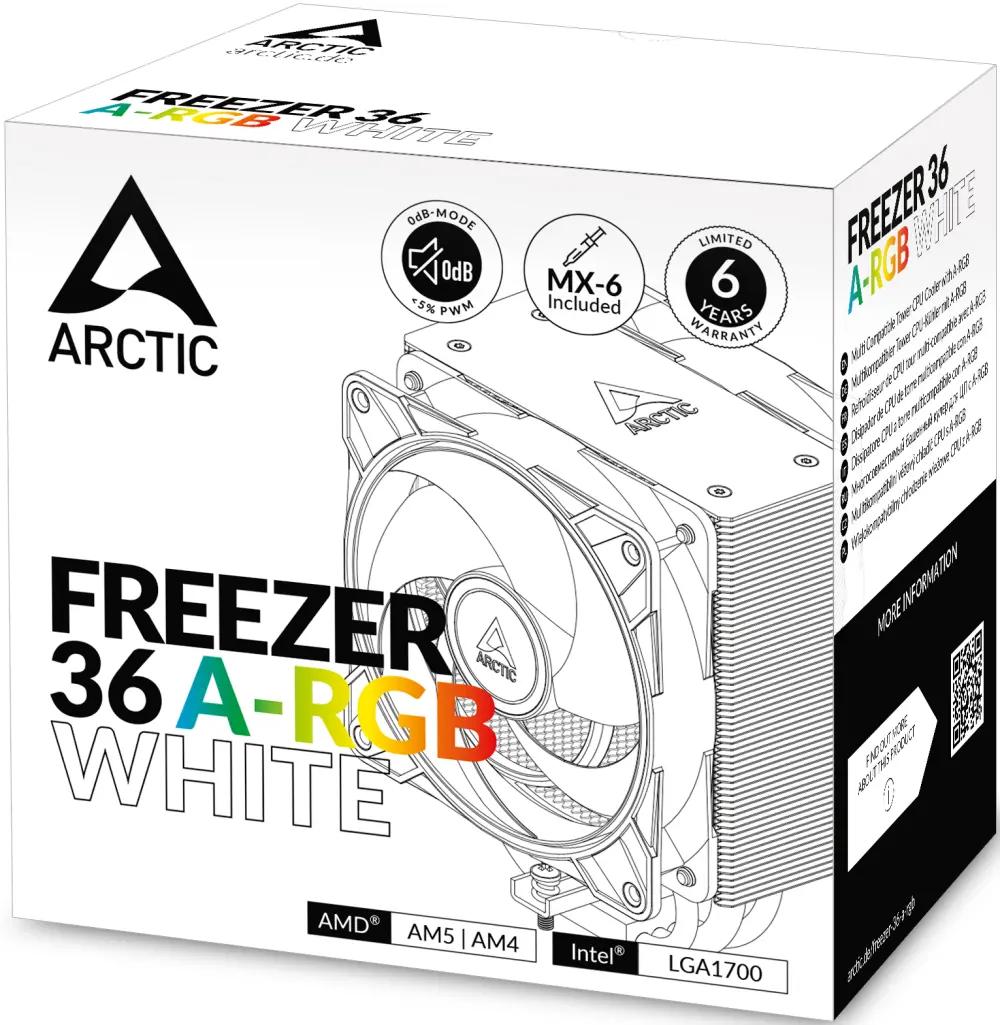 Arctic Freezer 36 A-RGB CPU Cooling Fan ,White