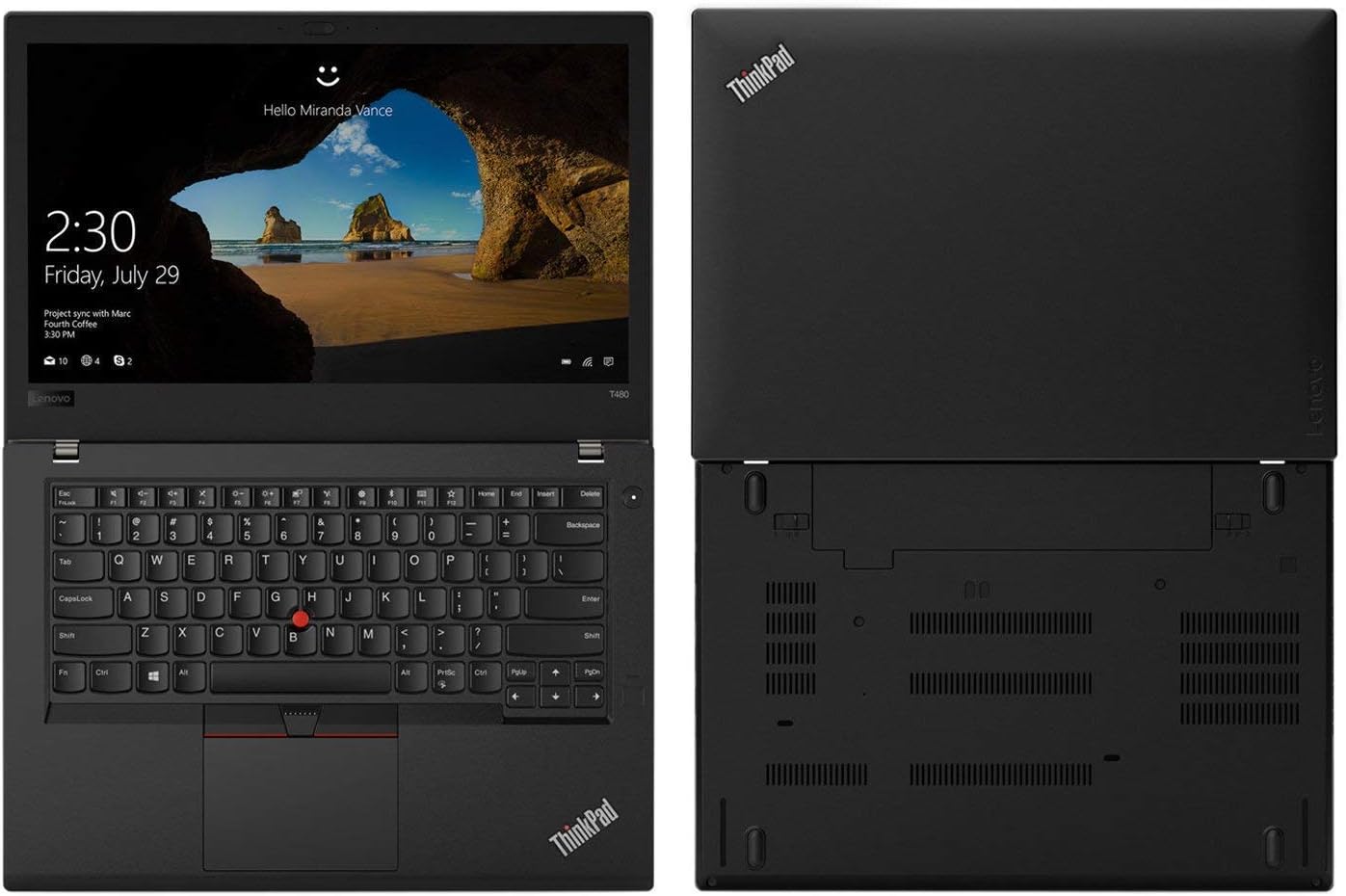 لاب توب استيراد لينوفو ثينك باد T480S ، معالج انتل كور i5-8250U ، هارد 256 جيجا بايت SSD ، رام 8 جيجا بايت ، كارت شاشة انتل HD جرافيكس 620